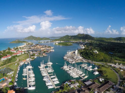 Jolly Harbour Marina,Antigua marinas: aerial view of the harbour